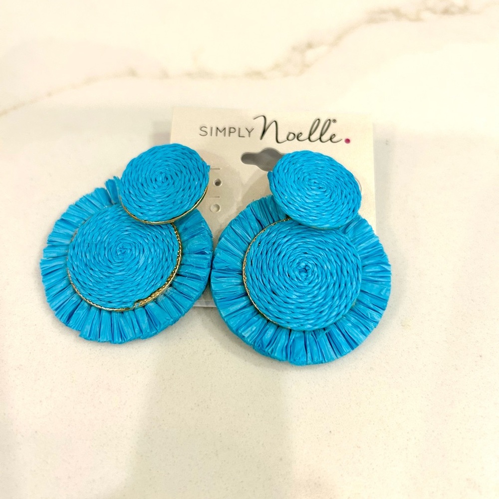 Simply Noelle Turquoise Woven Earrings